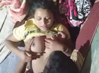 Desi Couple Fucking With Boobs Pressing