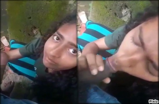 Sinhala (Lanken) Girl Outdoor Blowjob And Ass Show