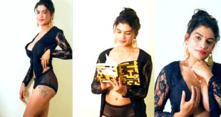 Resmi R Nair Reading Book in Black Dress