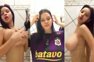 Horny Girl Showing Big Boobs and Pussy in Bathroom